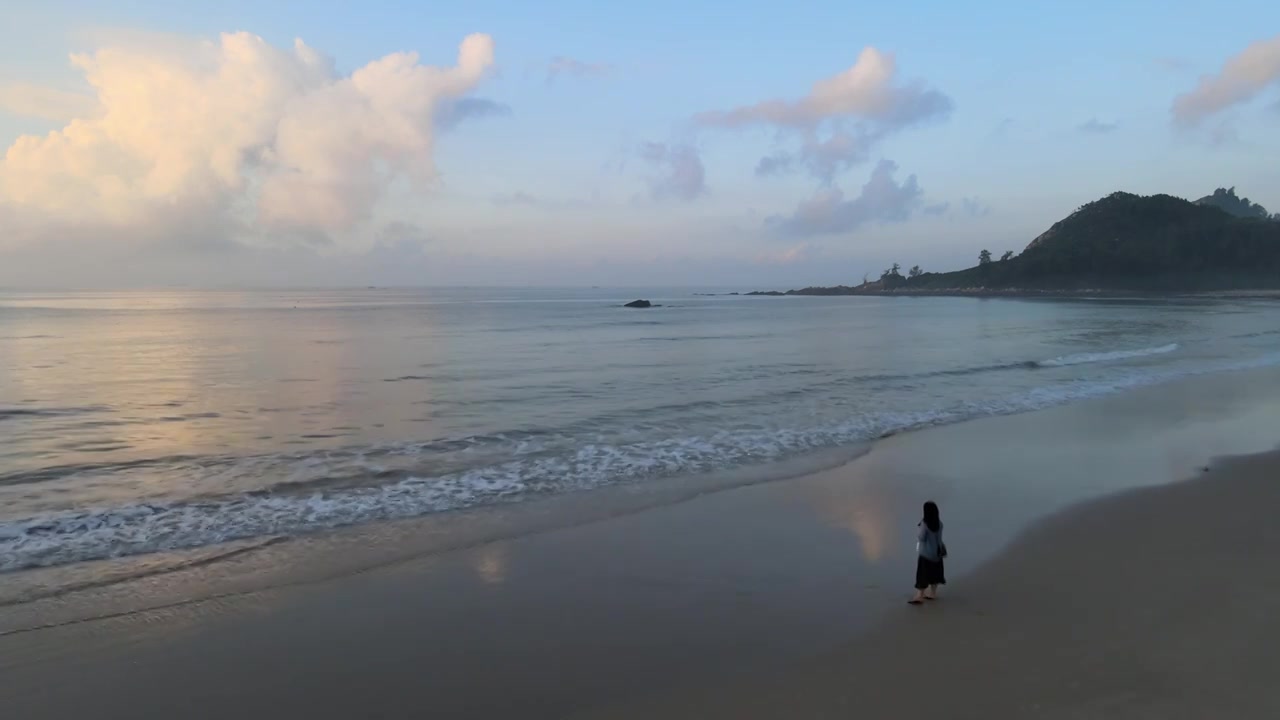 夏天早晨在惠州惠东看海视频素材