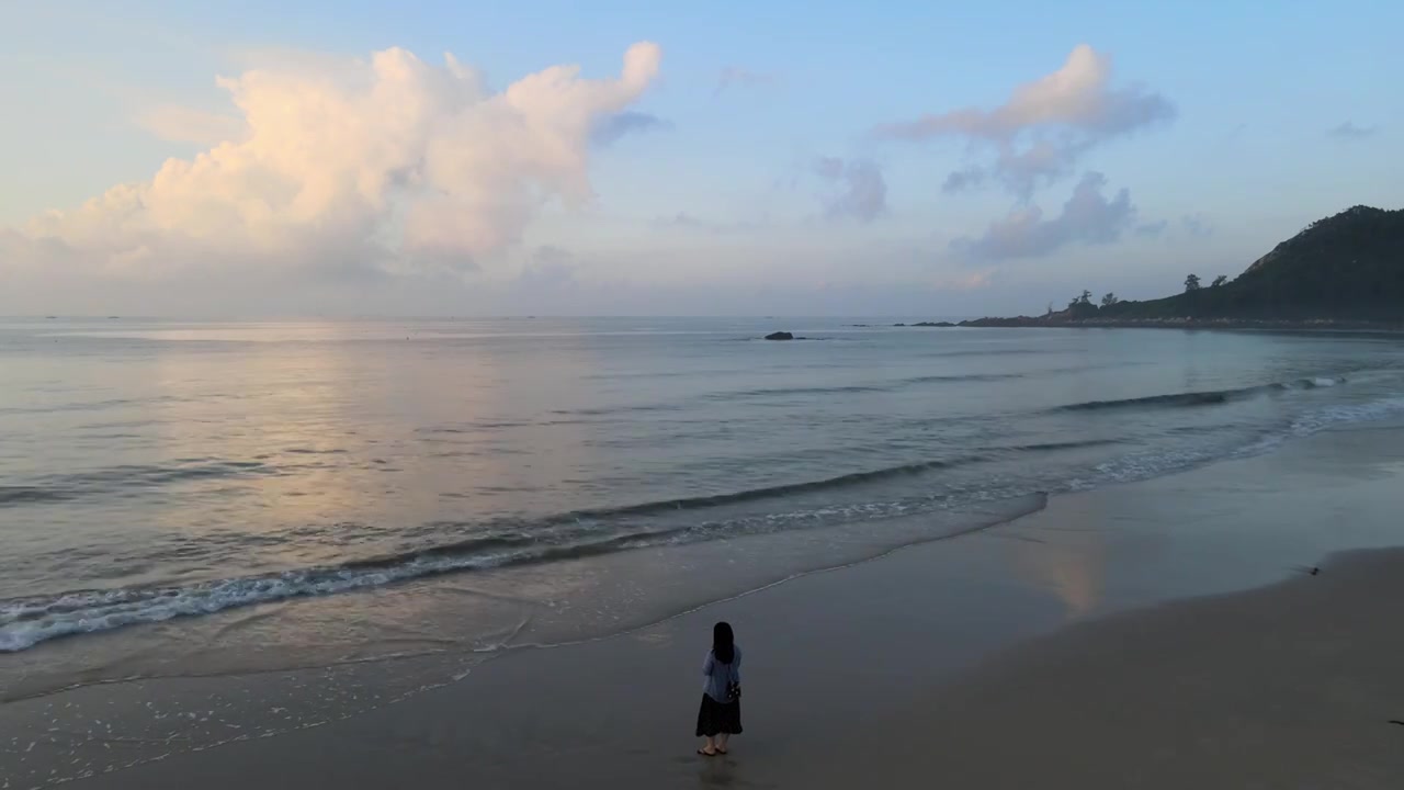 夏天早晨在惠州惠东看海视频素材