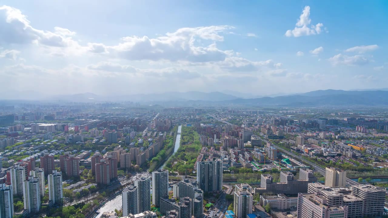 俯瞰北京城市全景大景视频素材