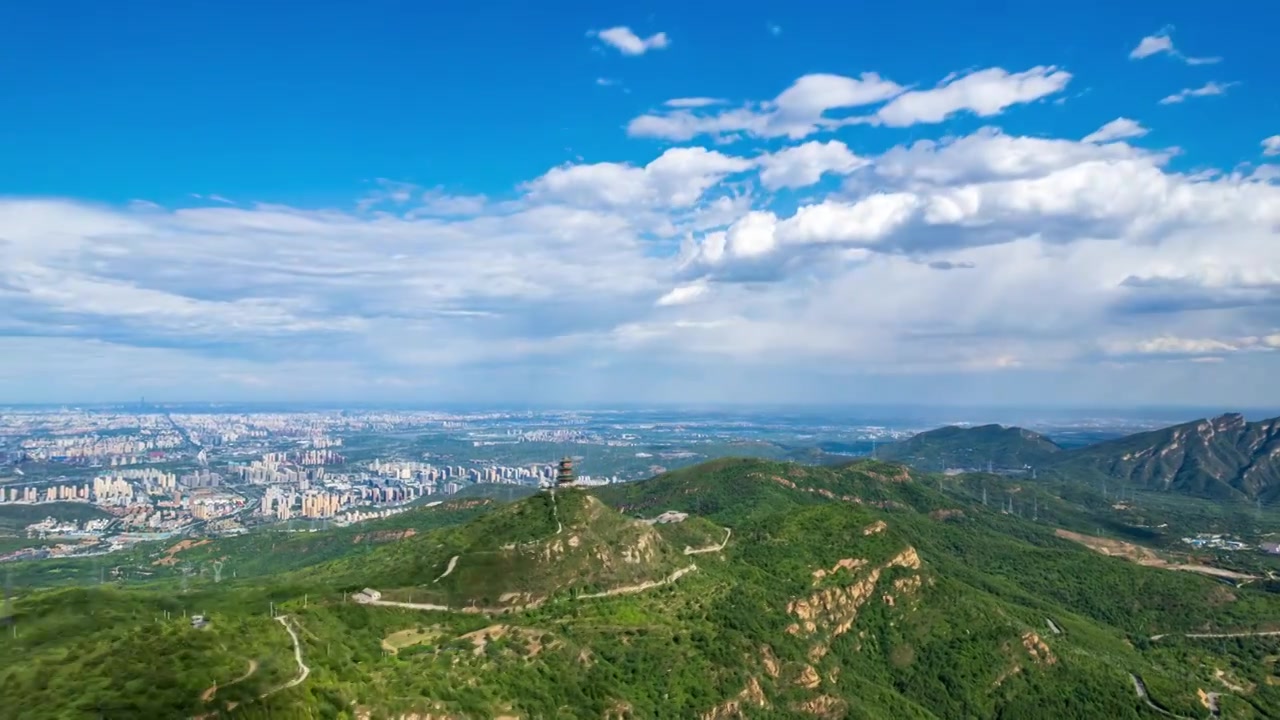 西山航拍大气北京城视频素材