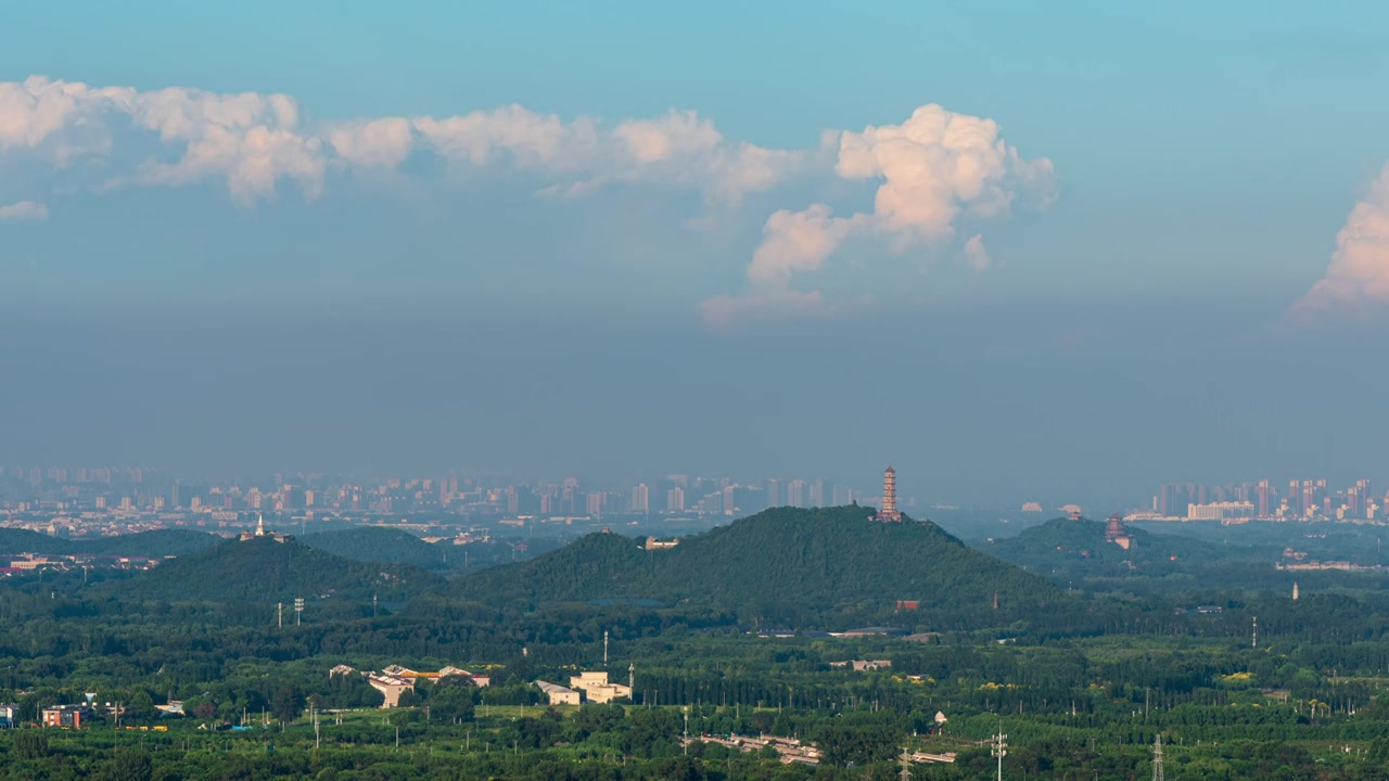 北京西山玉泉山玉峰塔延时视频素材