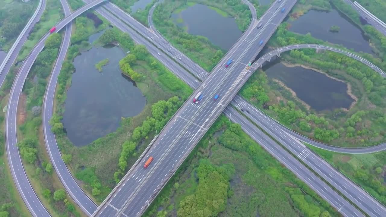 常嘉高速与沪常高速苏州段甪直枢纽道路交通风景航拍(合集)视频素材