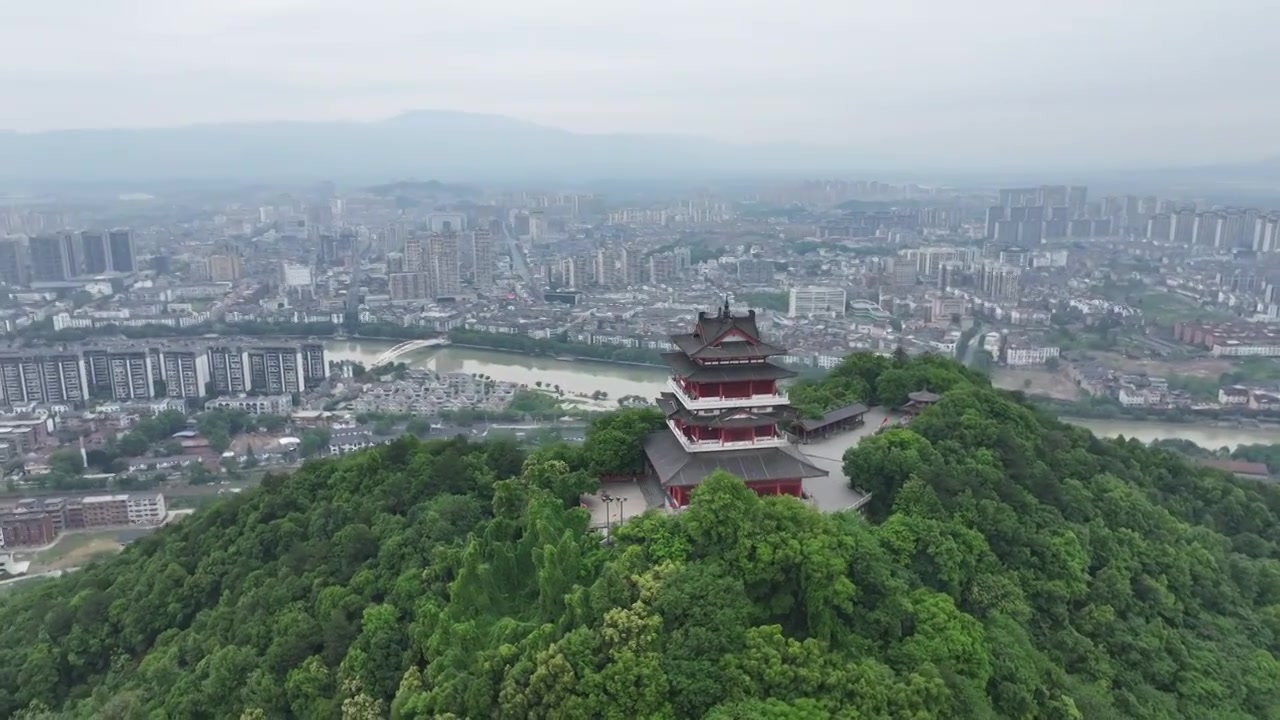 航拍江西省上饶市玉山县视频下载