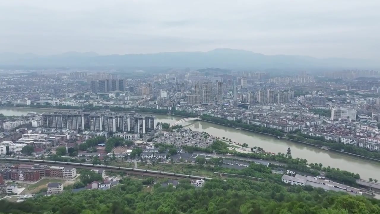 航拍江西省上饶市玉山县视频下载