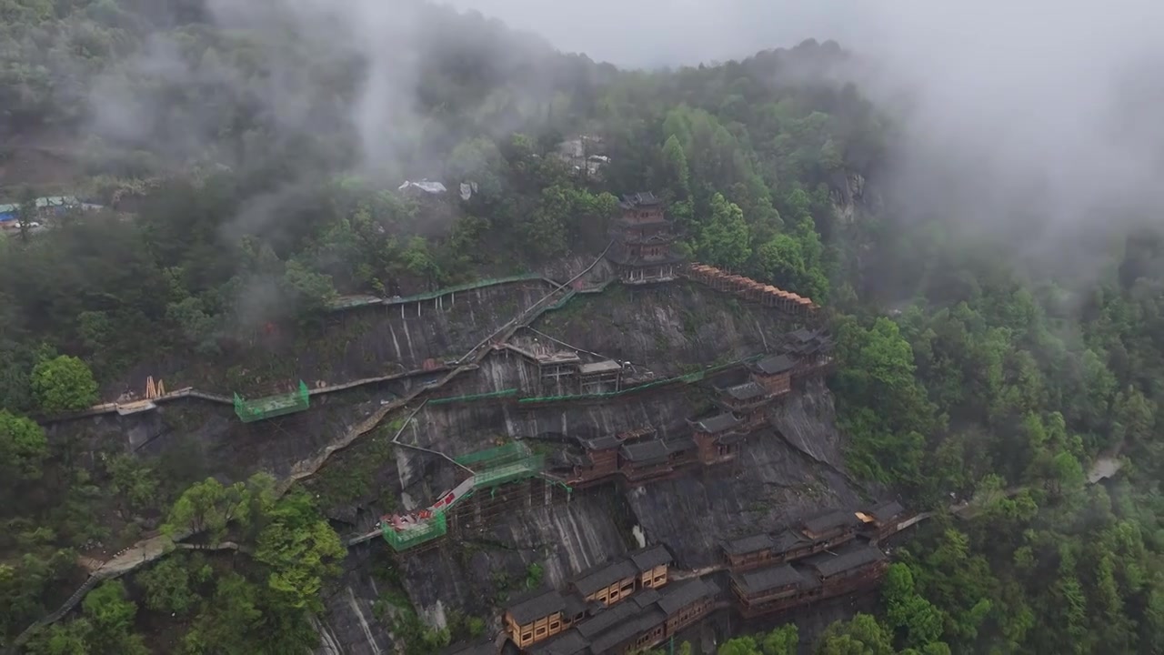 江西上饶望仙谷航拍风光视频素材