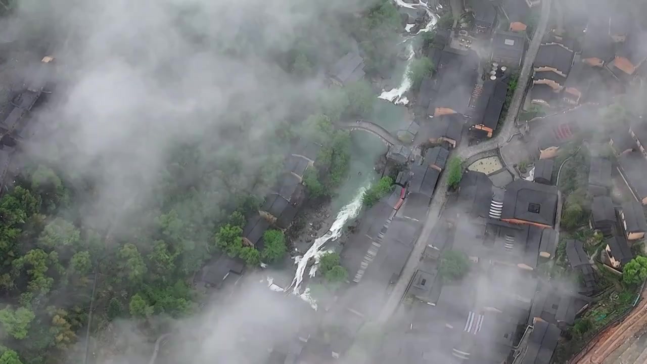 江西上饶望仙谷航拍风光视频素材