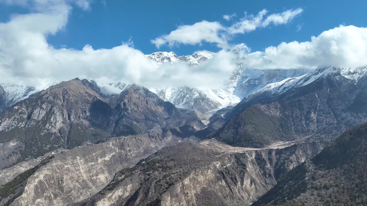 雅鲁藏布江大峡谷航拍视频素材