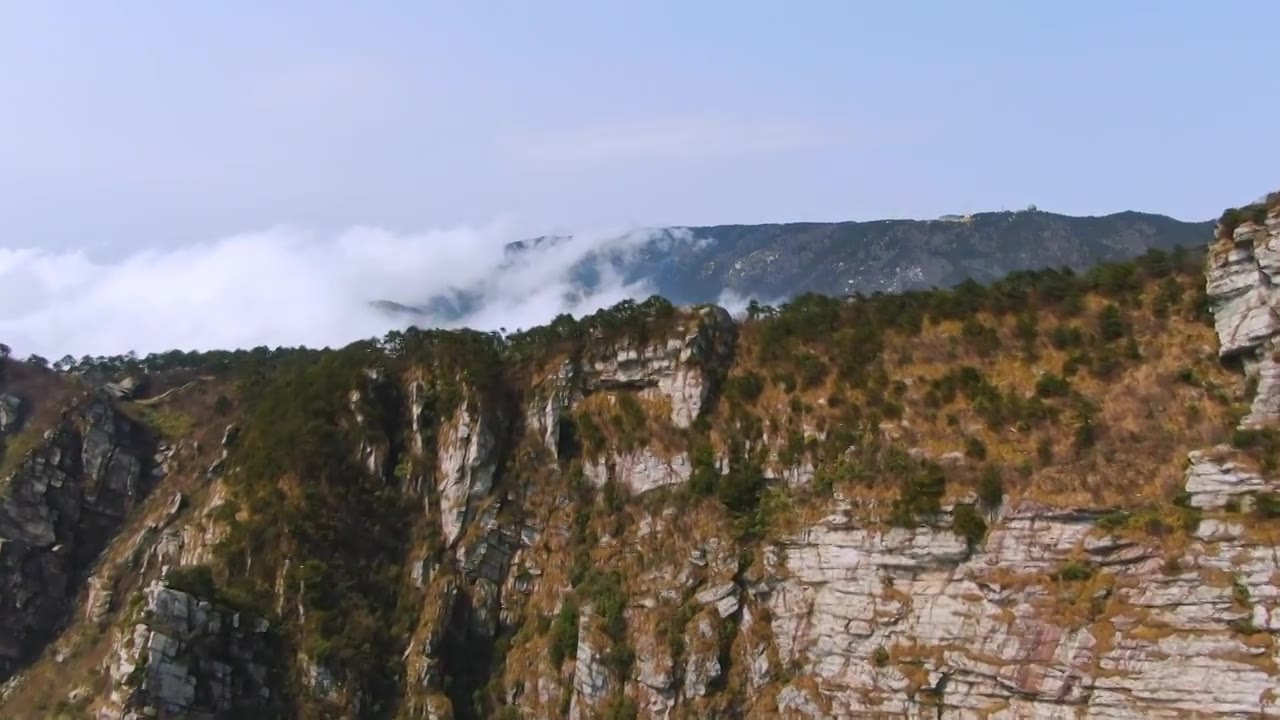 无人机航拍江西九江庐山云海鄱阳湖视频素材