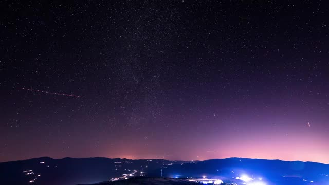 星星拖尾效果延时视频视频素材