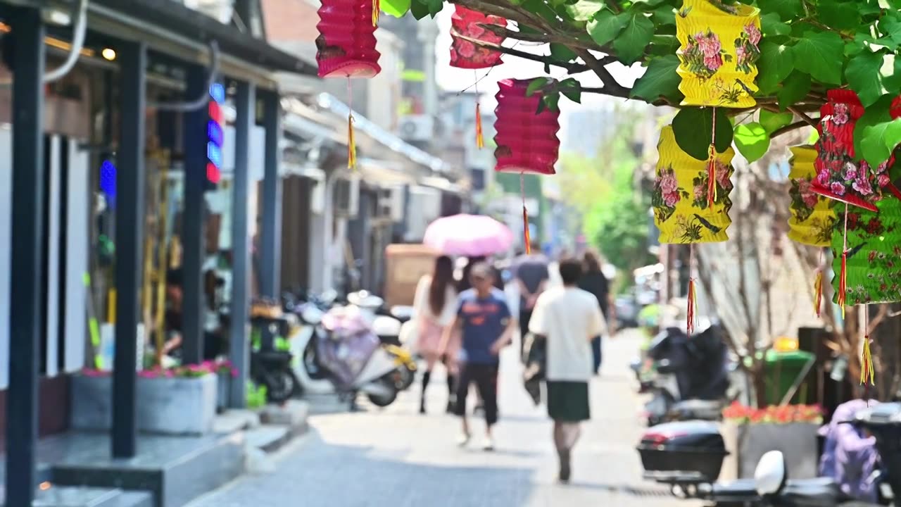 老北京胡同人文风情人间焰火气息视频素材