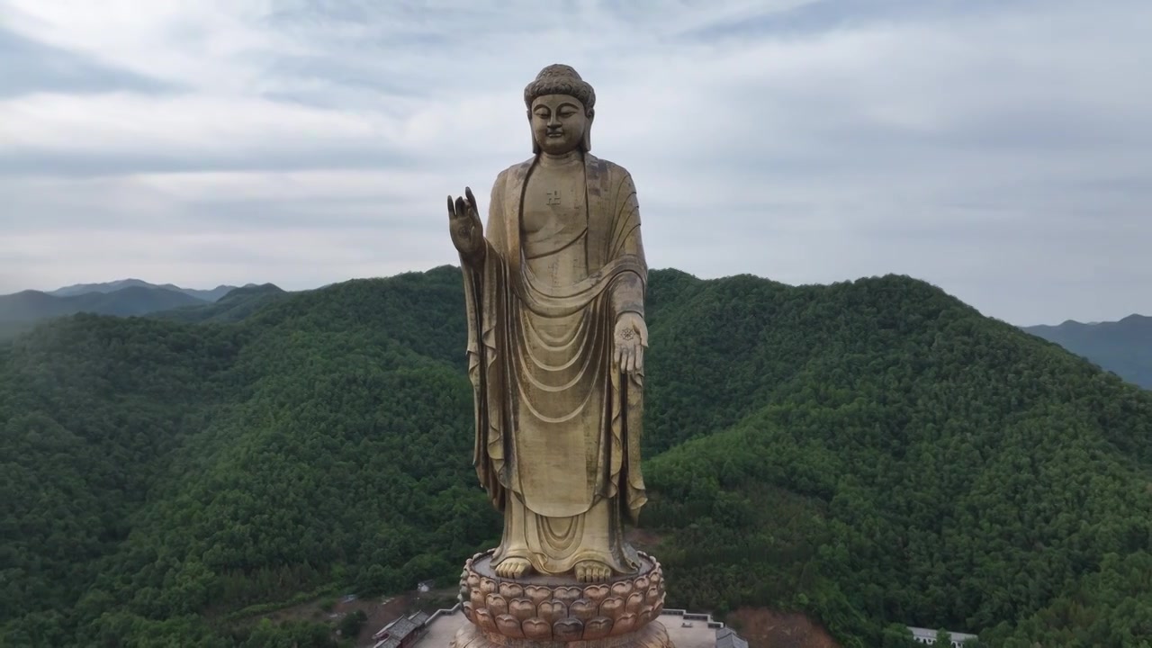 河南尧山中原大佛视频素材