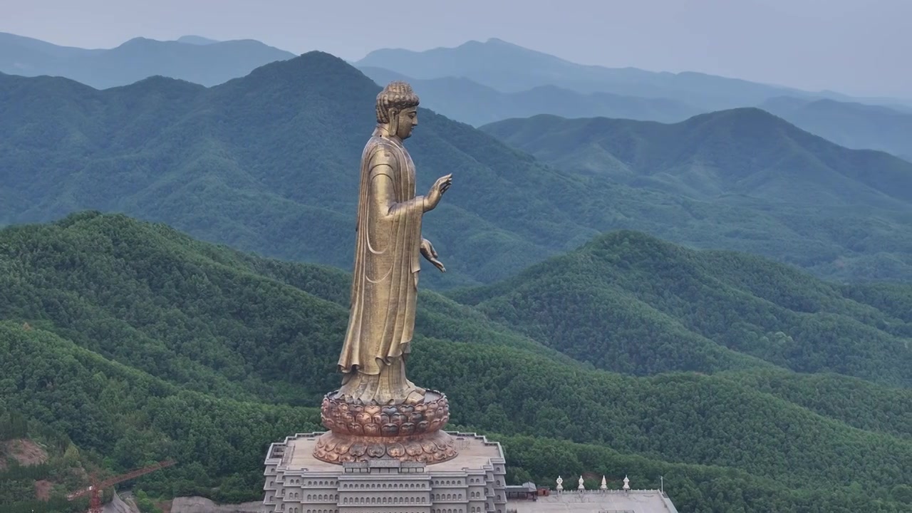 河南尧山中原大佛视频素材