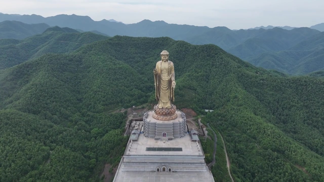 河南尧山中原大佛视频素材