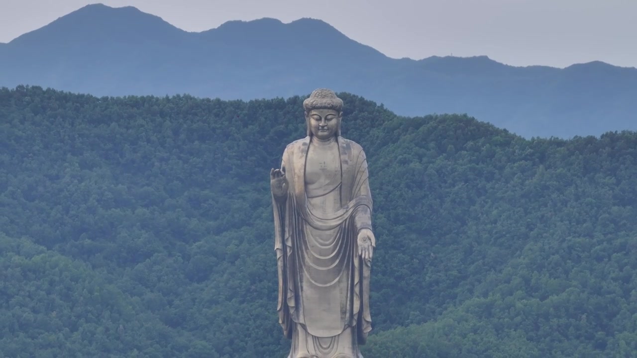 河南尧山中原大佛视频素材