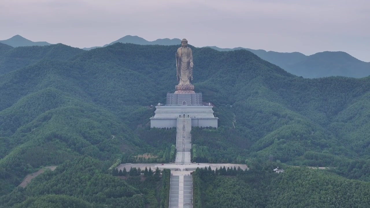 河南尧山中原大佛视频素材