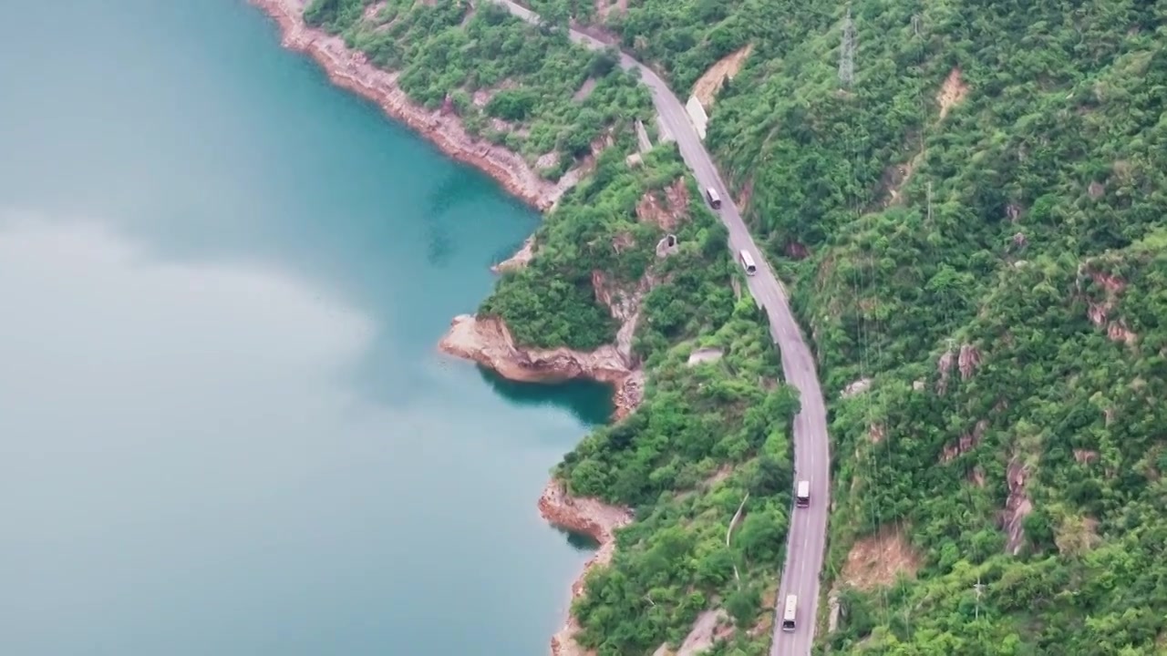 河南省新乡市辉县宝泉景区航拍风光视频素材