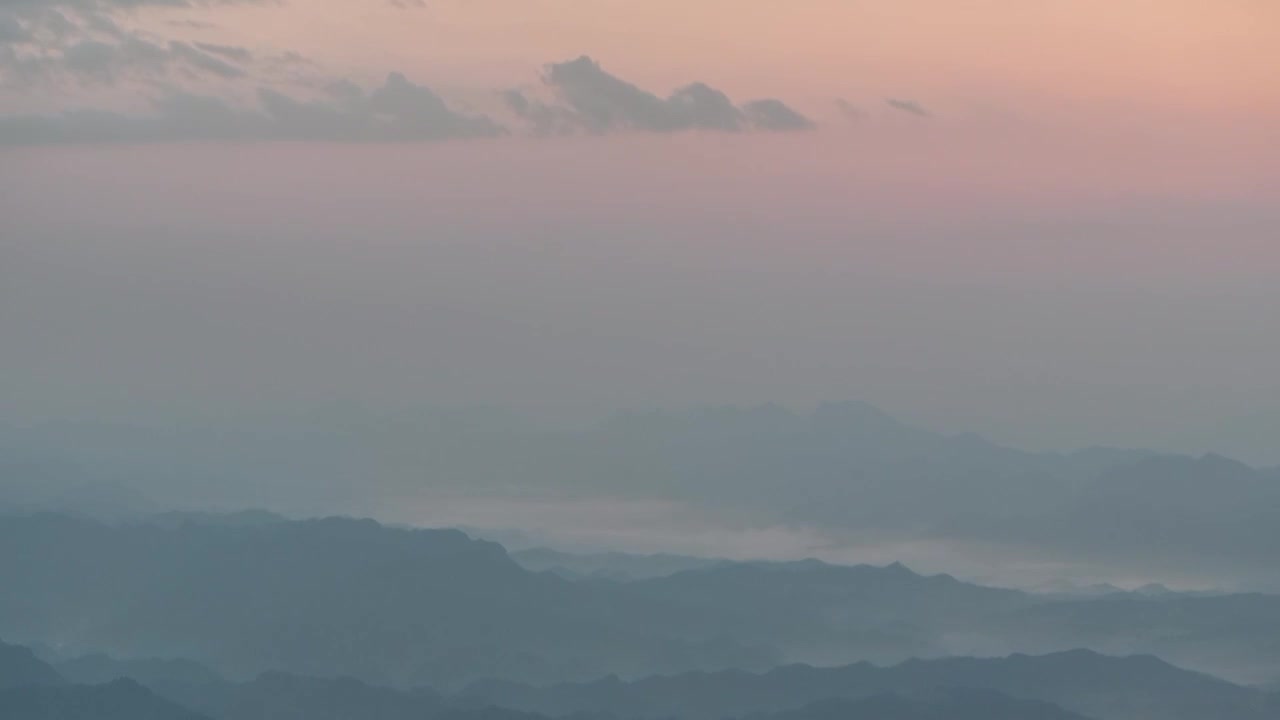 湖南龙山八面山日出云海风光视频素材