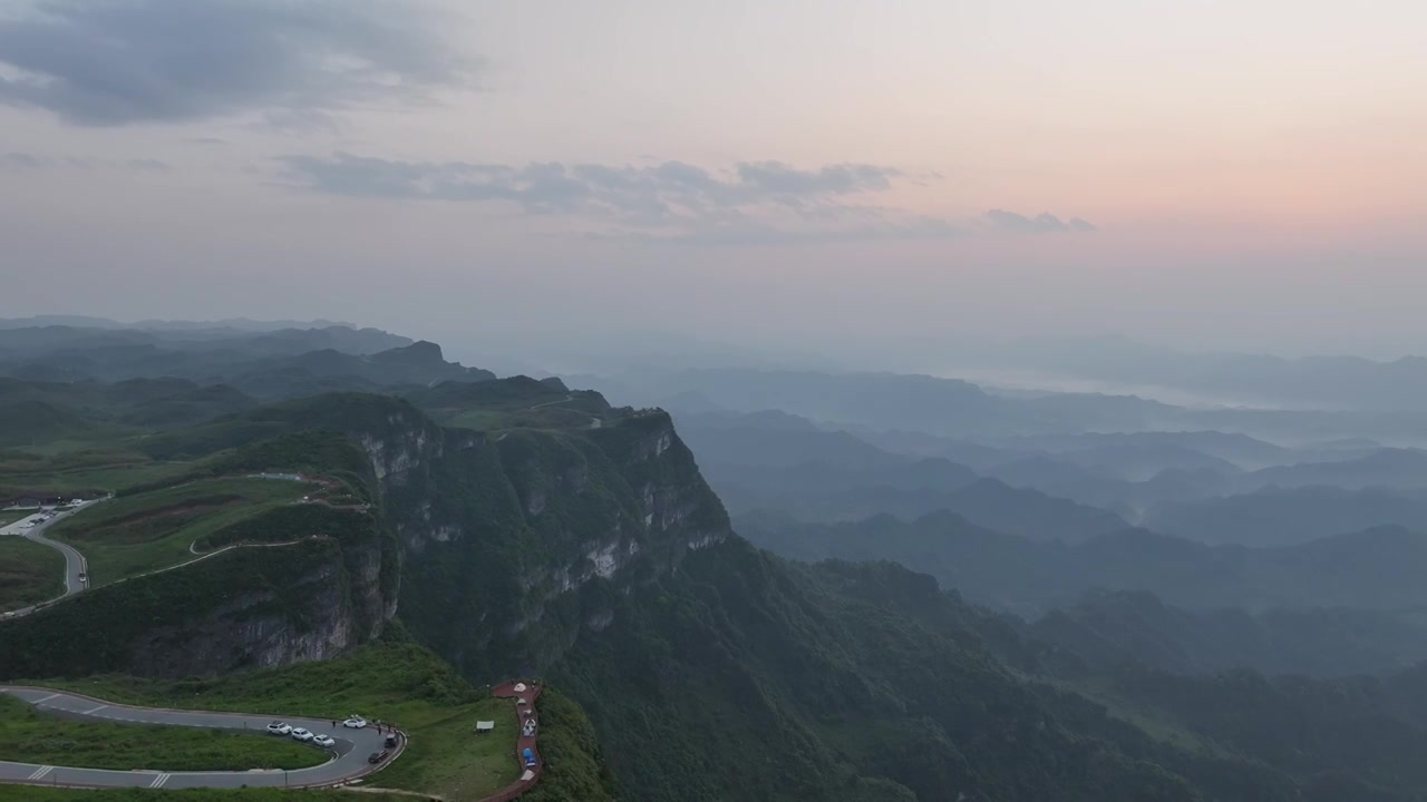 湖南龙山八面山日出云海风光视频下载