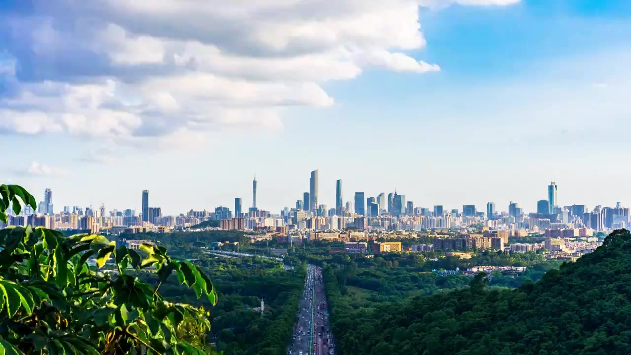 广州城市风光延时合集视频素材