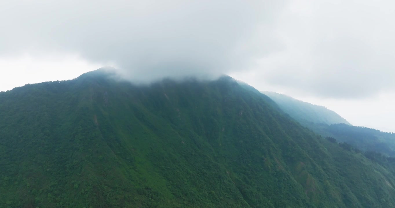 航拍都江堰龙池自然保护区高山风景视频素材