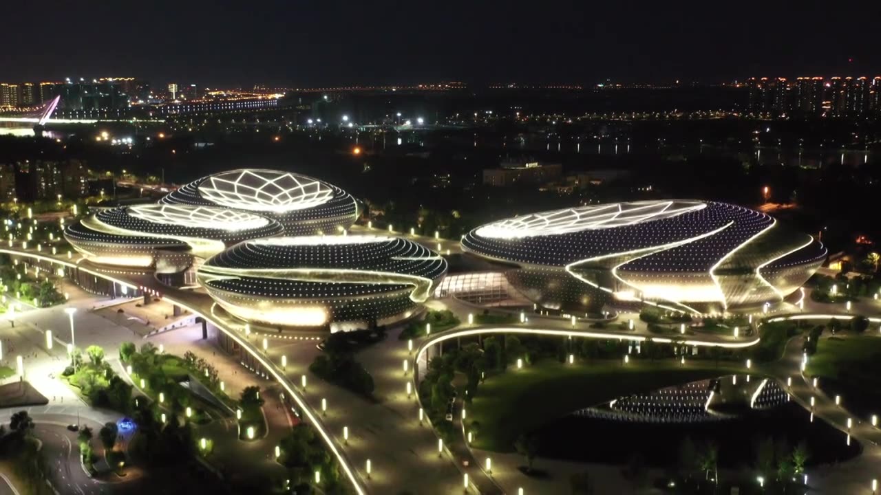 江苏大戏院夜景视频素材