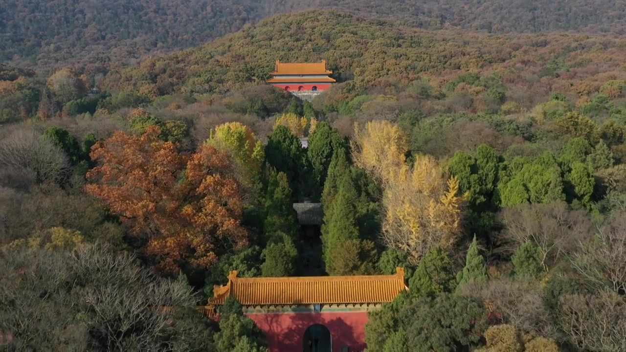 南京明孝陵景色视频下载