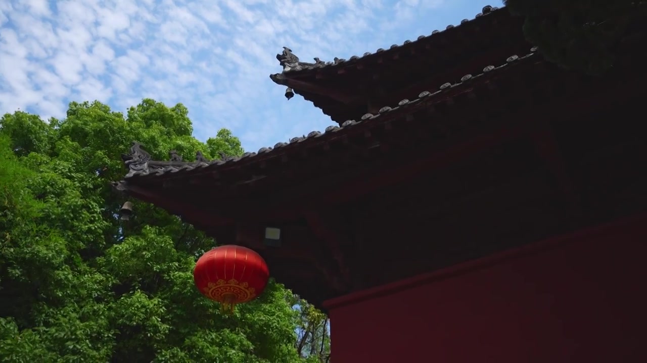 湖北襄阳广德寺寺庙宗教建筑视频素材