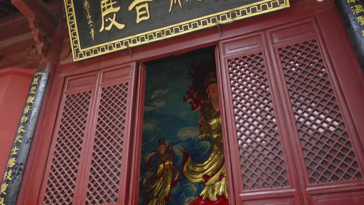 湖北襄阳广德寺寺庙宗教建筑 慈航普度视频素材