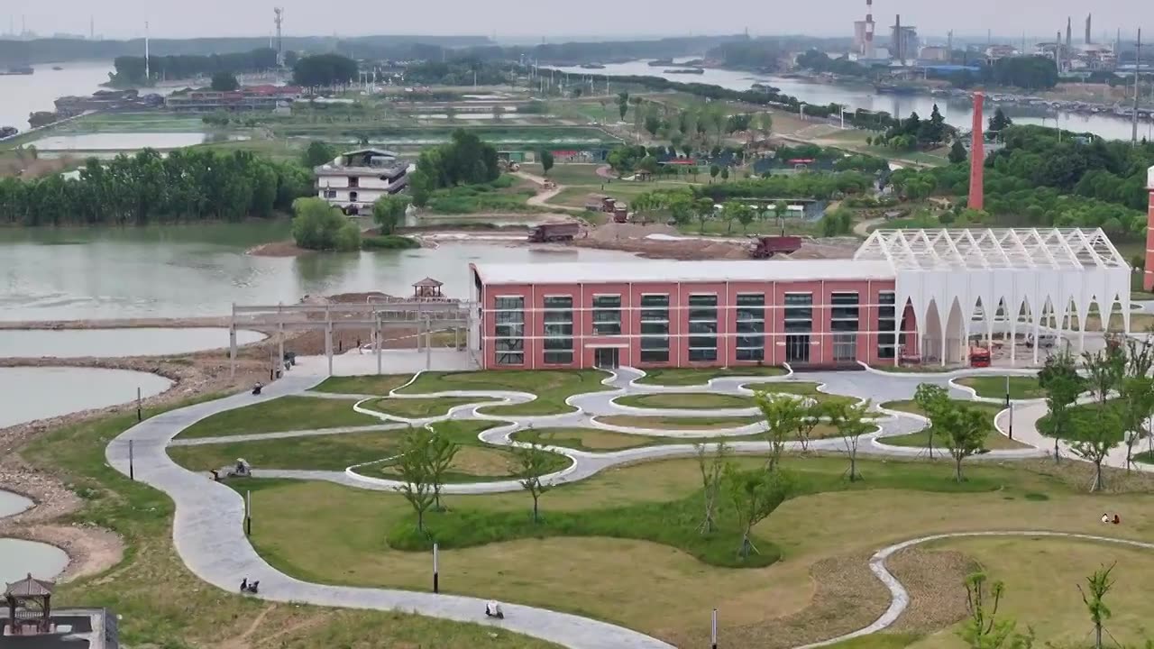 江苏洪泽湖环湖公路风景视频素材