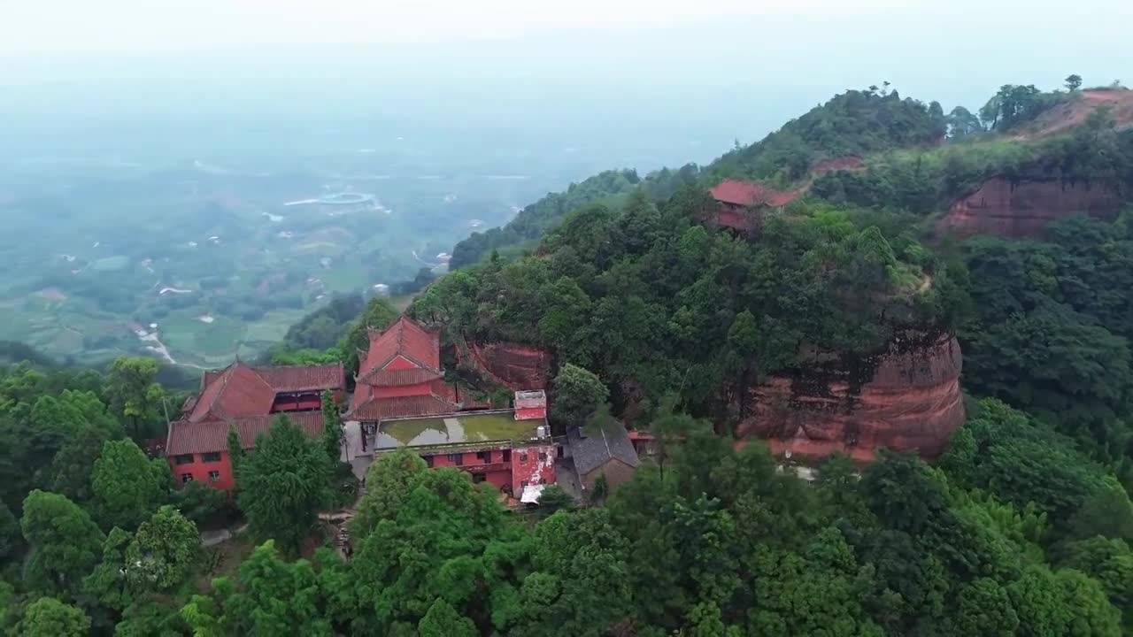 航拍宜宾高县流米寺视频素材