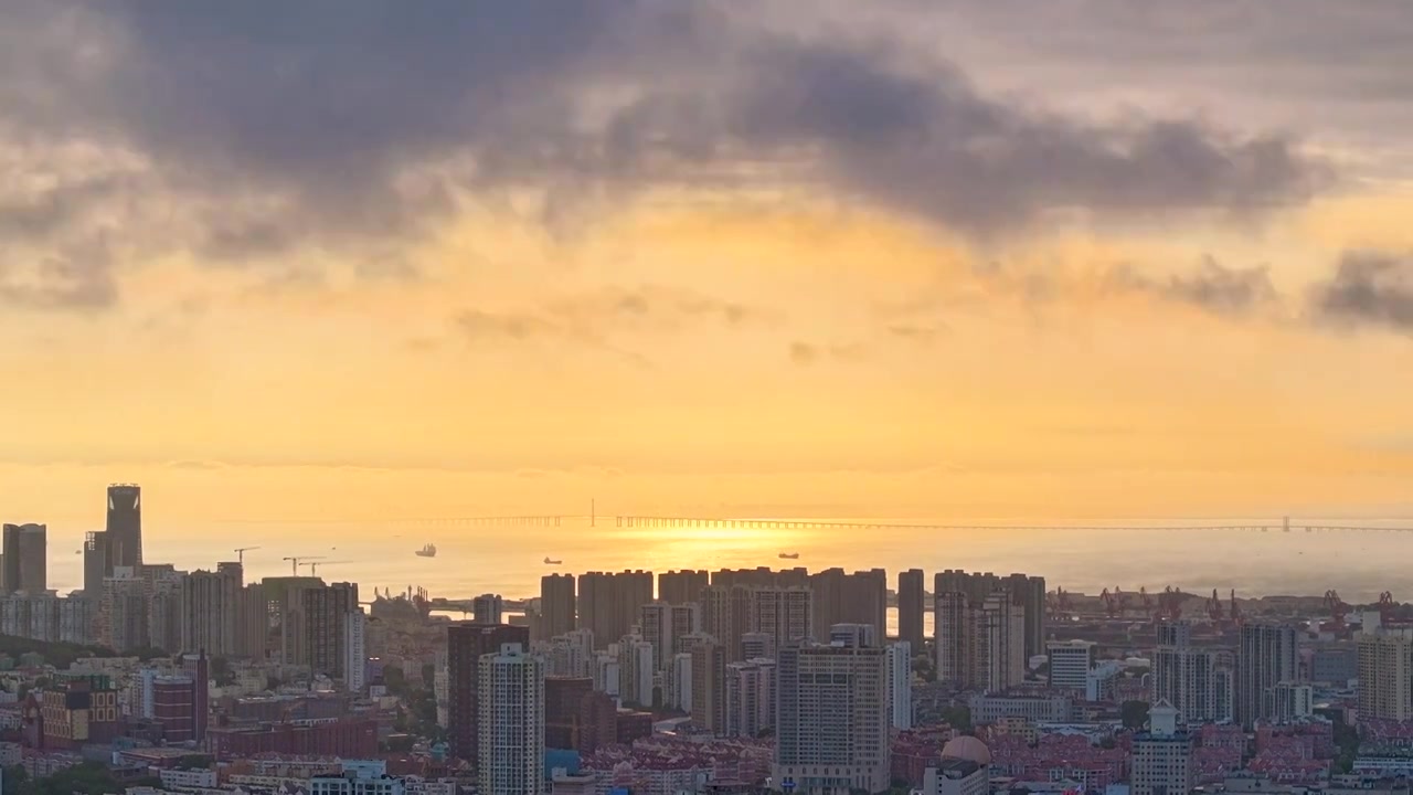 青岛的平流雾视频素材