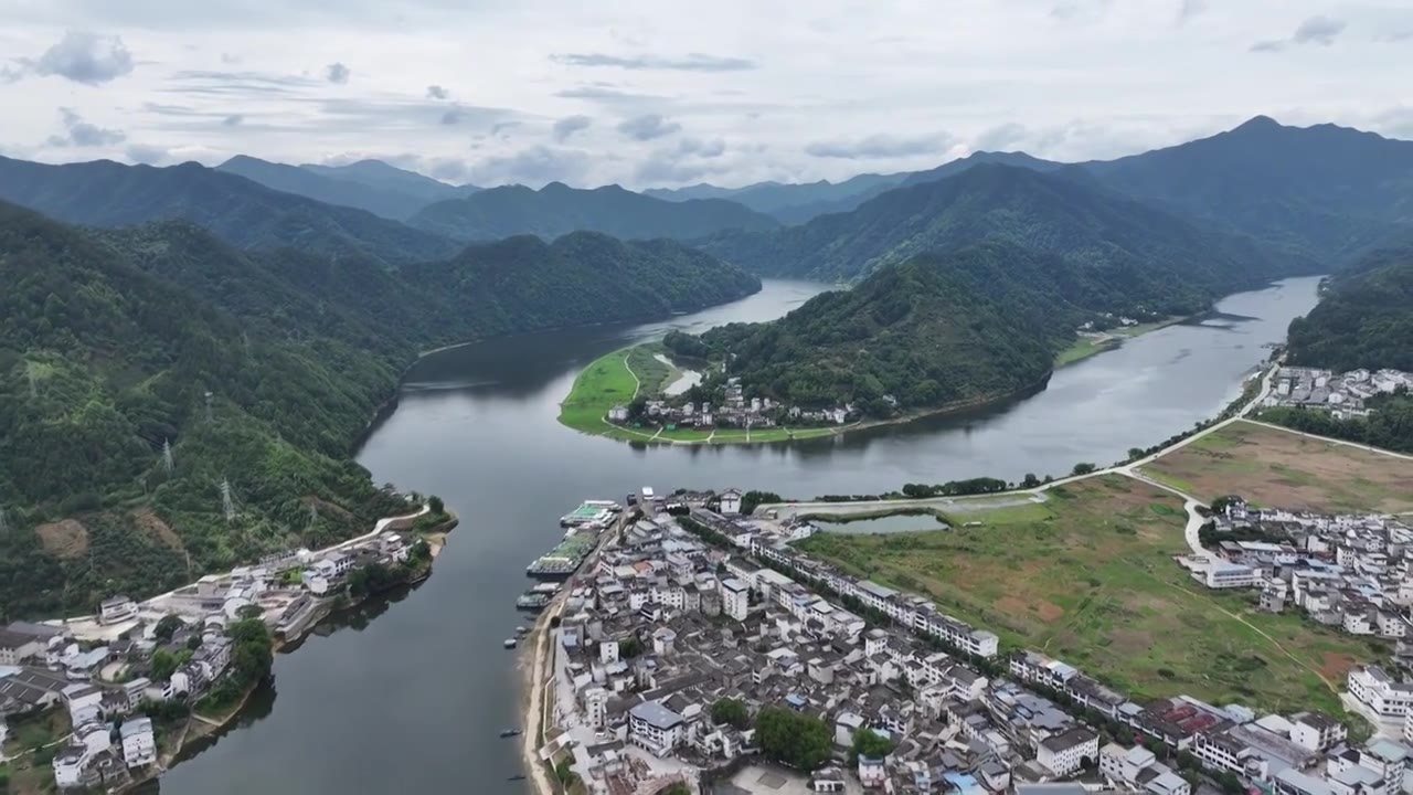 安徽新安江山水画廊风景区视频素材