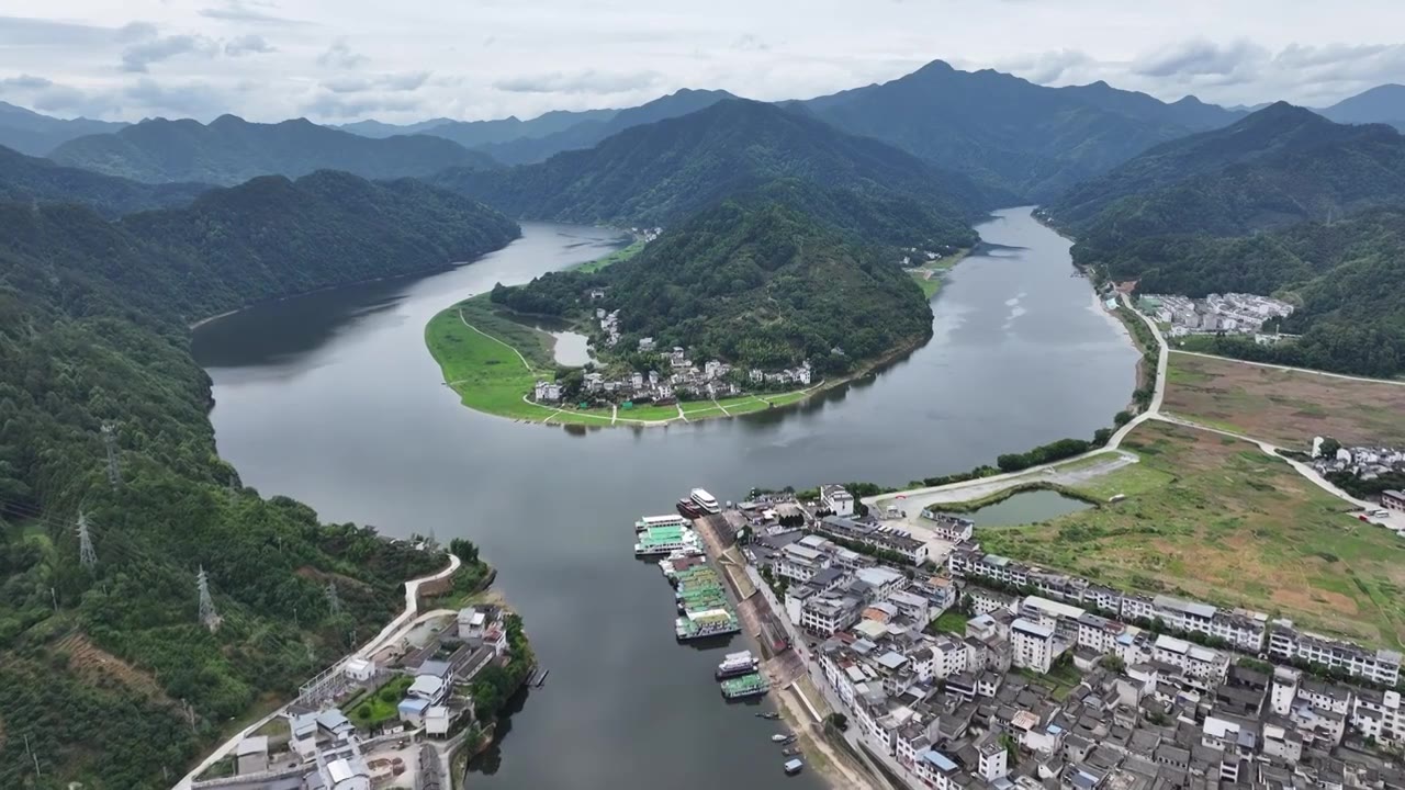 安徽新安江山水画廊风景区视频素材