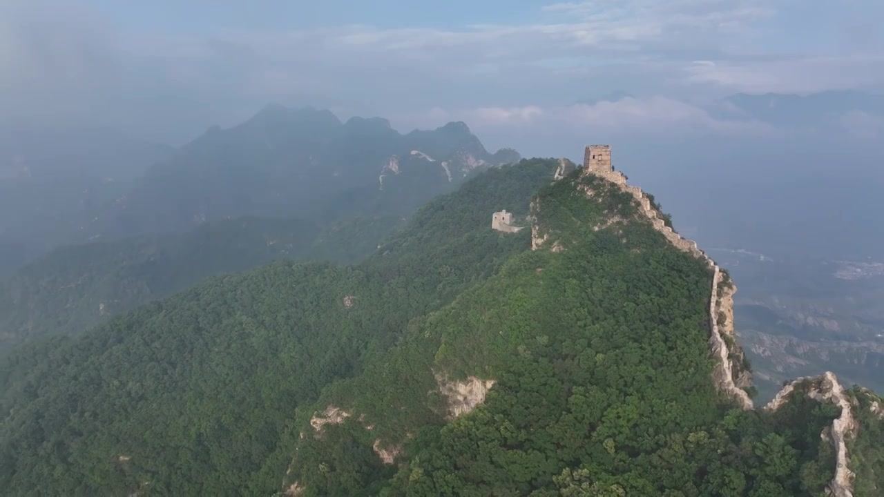 司马台长城云海，月出视频素材