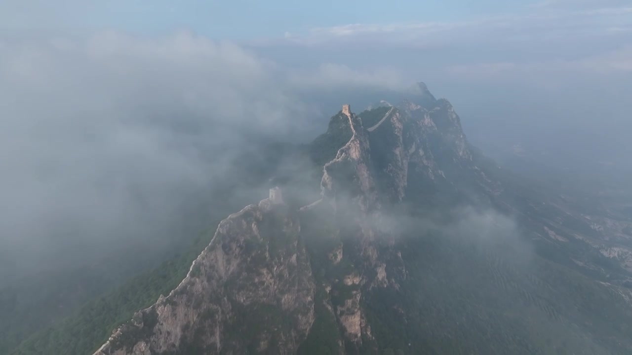 司马台长城云海，月出视频素材