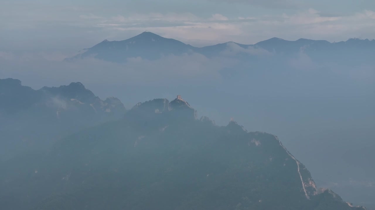 司马台长城云海，月出视频素材