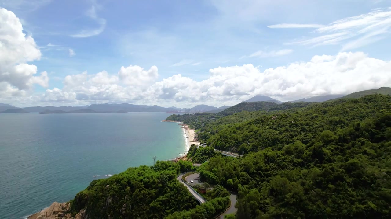 深圳溪涌海边公路视频素材