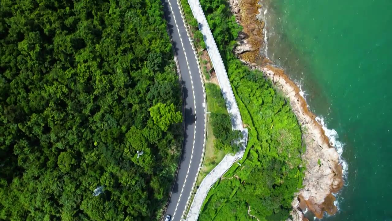 深圳溪涌海边公路视频素材