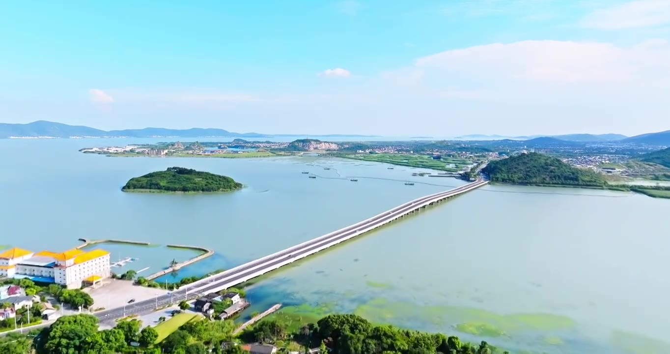 苏州太湖风光航拍视频素材