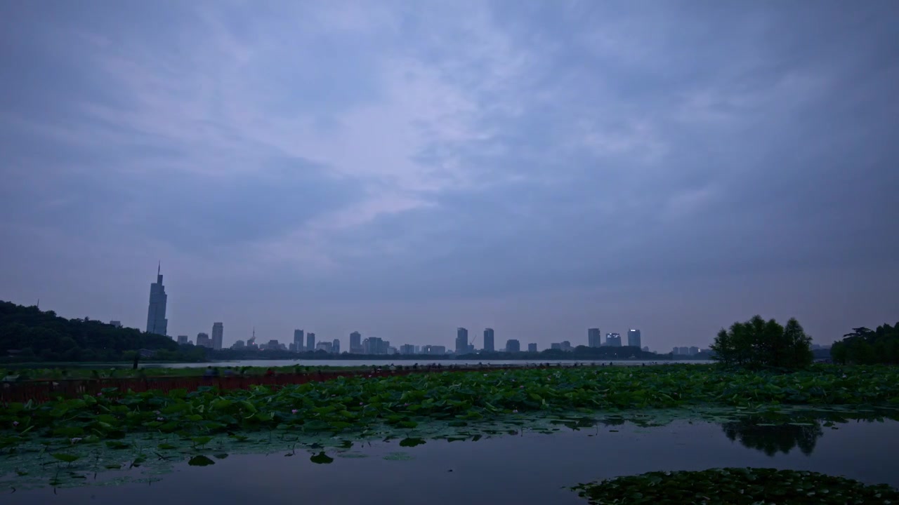 玄武湖晚霞视频素材