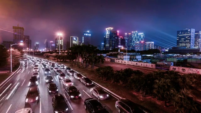 中国深圳城市夜景视频素材