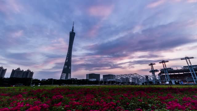 广州城市夜景视频素材