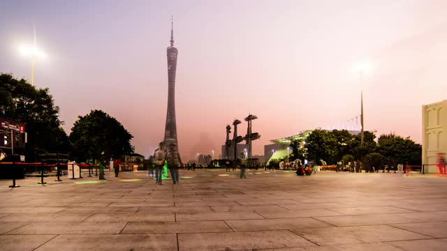 广州地标性建筑延时摄影视频素材