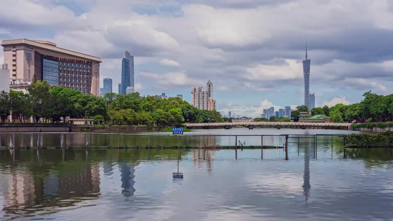 广州东山湖公园延时视频素材