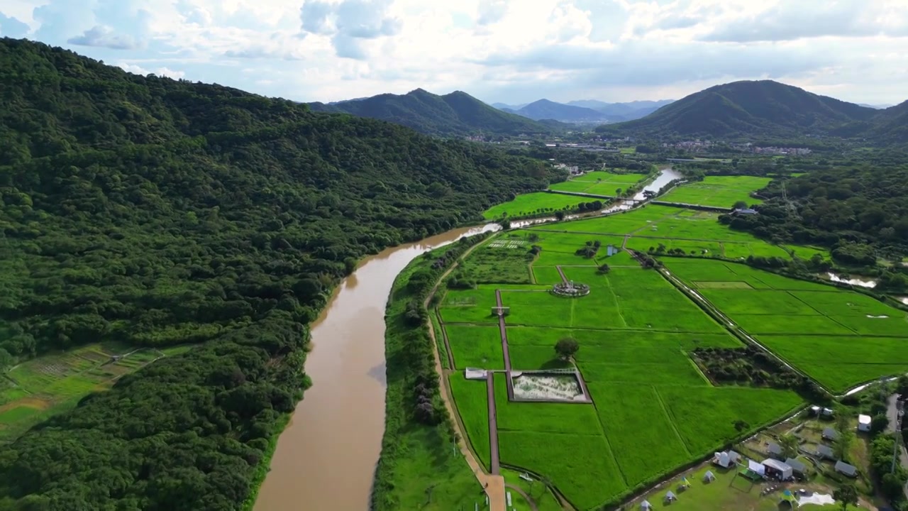 广州从化艾米稻香小镇视频素材