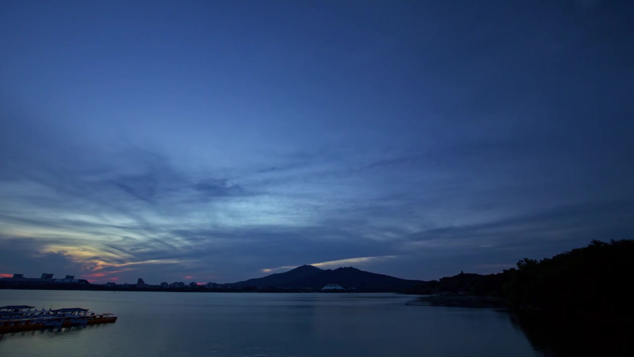 玄武湖日出视频素材