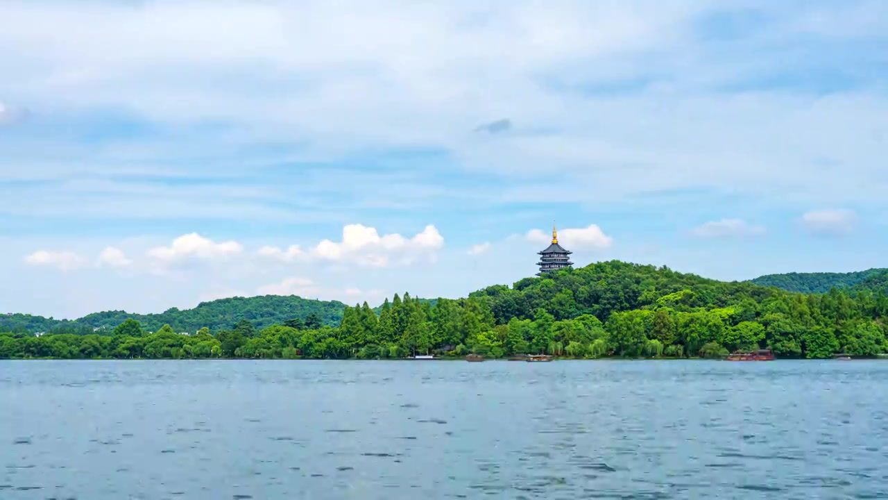 杭州西湖 雷峰塔 江南视频素材