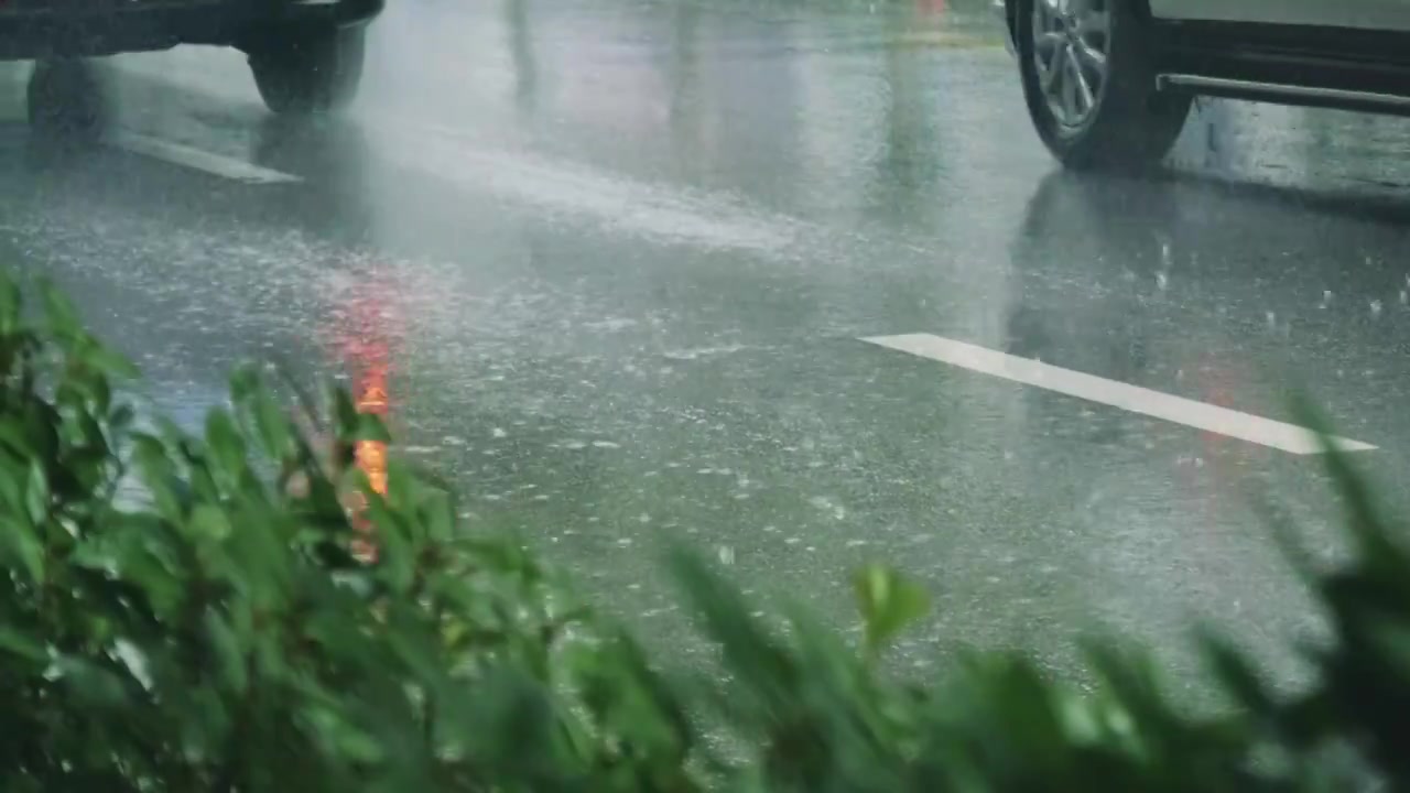 合集_城市雨景4k慢动作01视频素材