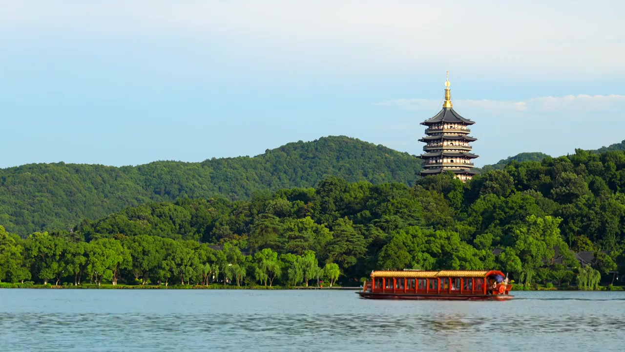 杭州西湖夏季风光视频素材