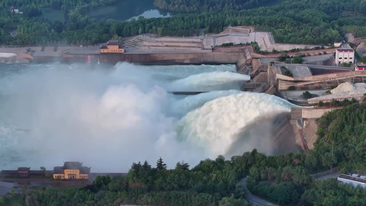 西霞院水利枢纽西霞院水库风景区视频素材